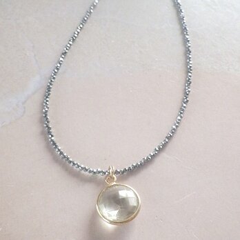 *14kgf*Energize!レモンクウォーツのテラヘルツネックレス