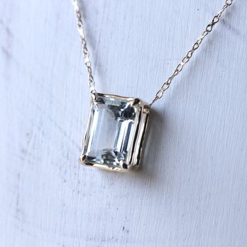 Ice sugar necklace ( 3.17ct アクアマリン　K10 ロングネックレス)の画像