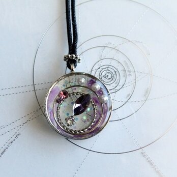 ロングネックレス・流星～紫～