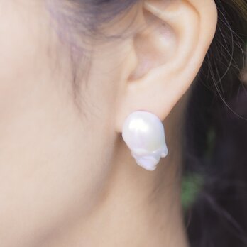 Fresh water pearl Studs pierce -2-の画像