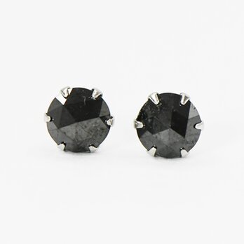 プラチナ900 ブラック ダイヤモンド ピアス BX020-ACTの画像