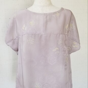 着物リメイク　フレンチスリーブブラウス