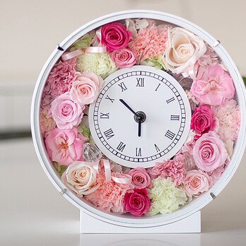 【母の日2021】お花いっぱいの母の日花時計の画像