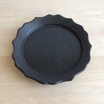 稜花リム平皿（ブラック）の画像
