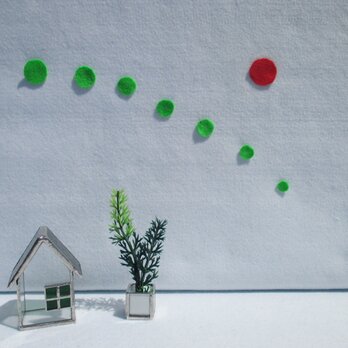 ９　虹の町の家々　緑色屋根の家 オブジェ　　ｽﾃﾝﾄﾞｸﾞﾗｽの画像