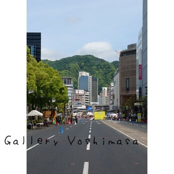 新緑「フラワーロード」 「緑のある暮らし」2L判サイズ光沢写真縦 神戸風景写真 神戸六甲山 写真のみ 送料無料の画像