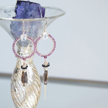 【The Muse/ Inspiration-003】14KGF Eternity Gemstone Earringsの画像