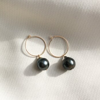 【K14GF】Tahitian Baroque Pearls Earringの画像