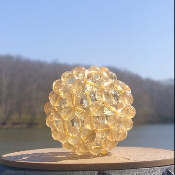 2.神聖幾何学フラーレン　８mm   レインボーシトリン(黄水晶)オブジェの画像
