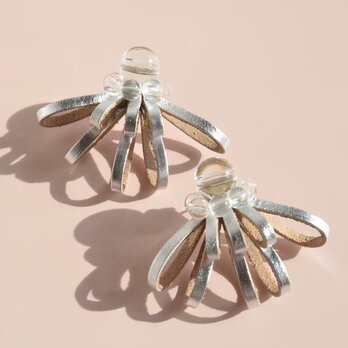 Sucre【レザーピアス/イヤリング】"silver"の画像