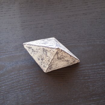 【土のオブジェ】幾何学　六面体の画像