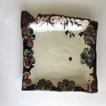陶芸　手びねり　　角皿の画像