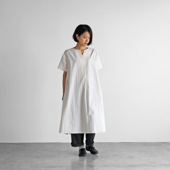 オーガニックコットンスキッパーワンピース（アイボリー）【レディス】U210