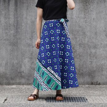 カンガの巻きスカート（アフリカ布スカート）夏スカート ロング マキシ丈の画像