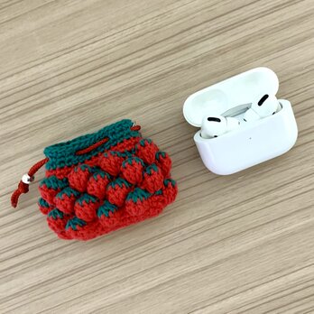 ストロベリー　airpods pro 専用ホルダーの画像