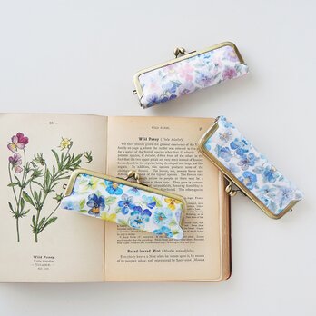 ■リバティプリントのがま口印鑑ケース 【Lサイズ】 / シンクオブミー■ hanko case (lbt-tom)の画像