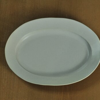 楕円リム7寸皿／白の画像
