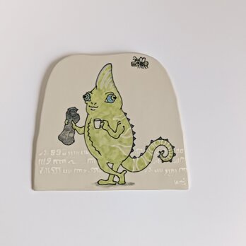 タイルの動物図鑑　エボシカメレオンの画像