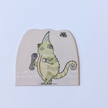 タイルの動物図鑑　エボシカメレオン