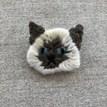 シャム　ねこ＊ブローチの画像