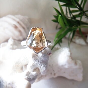 【13号】citrine ring silver925の画像