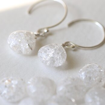 Silver925 クラッククリスタル ピアス/イヤリング --Jewelry ice--の画像