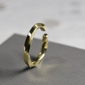 鏡面 真鍮ツイストイヤーカフ 2.0mm幅 ミラー｜BRASS EAR CUFF｜494の画像