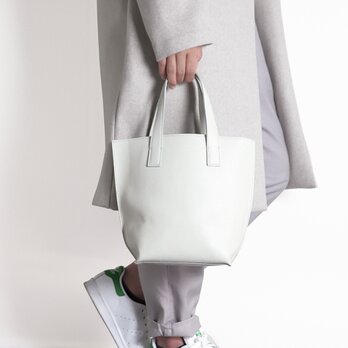 エンボスシュリンク レザー トートバッグ レディース ミニトートバッグ 小さめ 型押し ホワイト ak-54ks