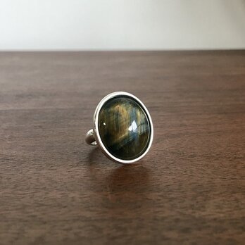 tigers eye ring (oval)の画像