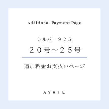 【シルバー925】リングサイズ20～25号　追加料金お支払い用ページ（S）の画像