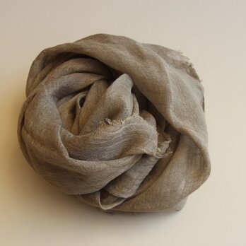 【sale】セイタカアワダチソウ染めリネンガーゼストール