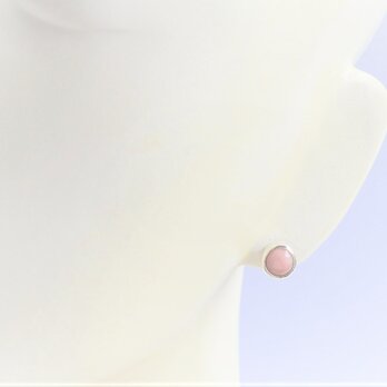 Pink Opal Round Earringsの画像