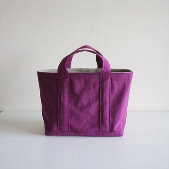 TOTE BAG -bicolor- (M) / purple × mushroomの画像