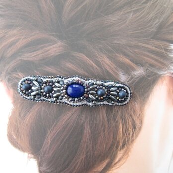 Hair accessory　バレッタ　ビーズ刺繍　（K1032)の画像