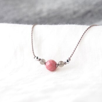 Pink×Gray Short Necklaceの画像