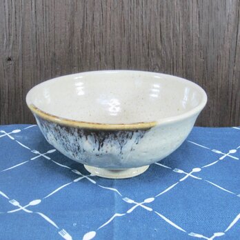 陶器 ご飯茶碗（大） 白＋茶【210501】の画像