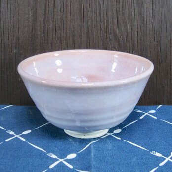 陶器 ひとくち茶碗　ピンクまだら【210512】の画像
