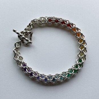 『 Intention ( rainbow line ) 』Bracelet by SV925の画像