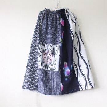 ☆浴衣スカート☆パッチワーク＆ステッチ♪/32ys15の画像