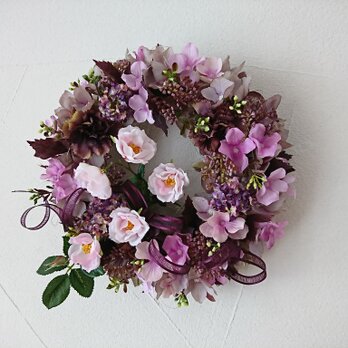 rose bloom wreathの画像