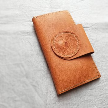 simple wallet　キャメル　ピッグスキンの画像