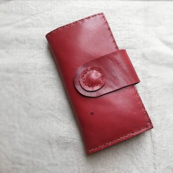 simple wallet　ワイン　オイルワックスレザーの画像