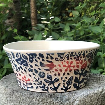 Kakiotoshi Large bowl － 初夏の庭の画像