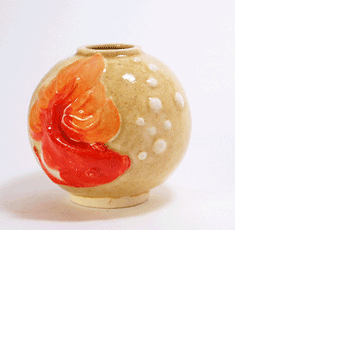 金魚浮彫小花瓶の画像