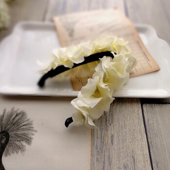 ミニ紫陽花のバナナクリップ ■ Chuchu シリーズ ■No.37 クリームの画像