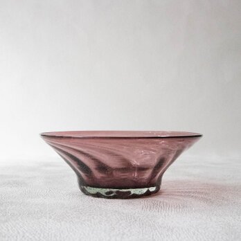 再生ガラス中鉢　モールｰ紫（太田潤）の画像