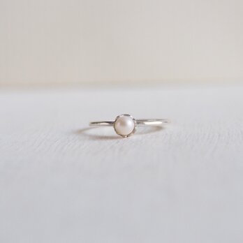 【受注制作】- Silver - Petit Pearl Ringの画像