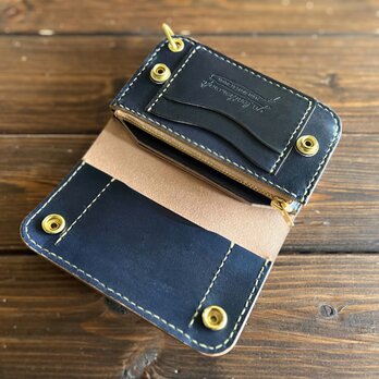 【Middle Trucker Wallet 02 丘染めD.NAVY】の画像