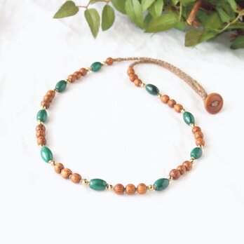 Green＆Wood Necklace（マラカイト）の画像