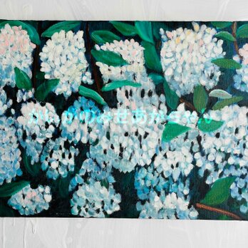 原画「紫陽花」F6・油彩画の画像
